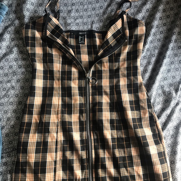 Jean dress and plaid dress combo - Picture 2 of 6